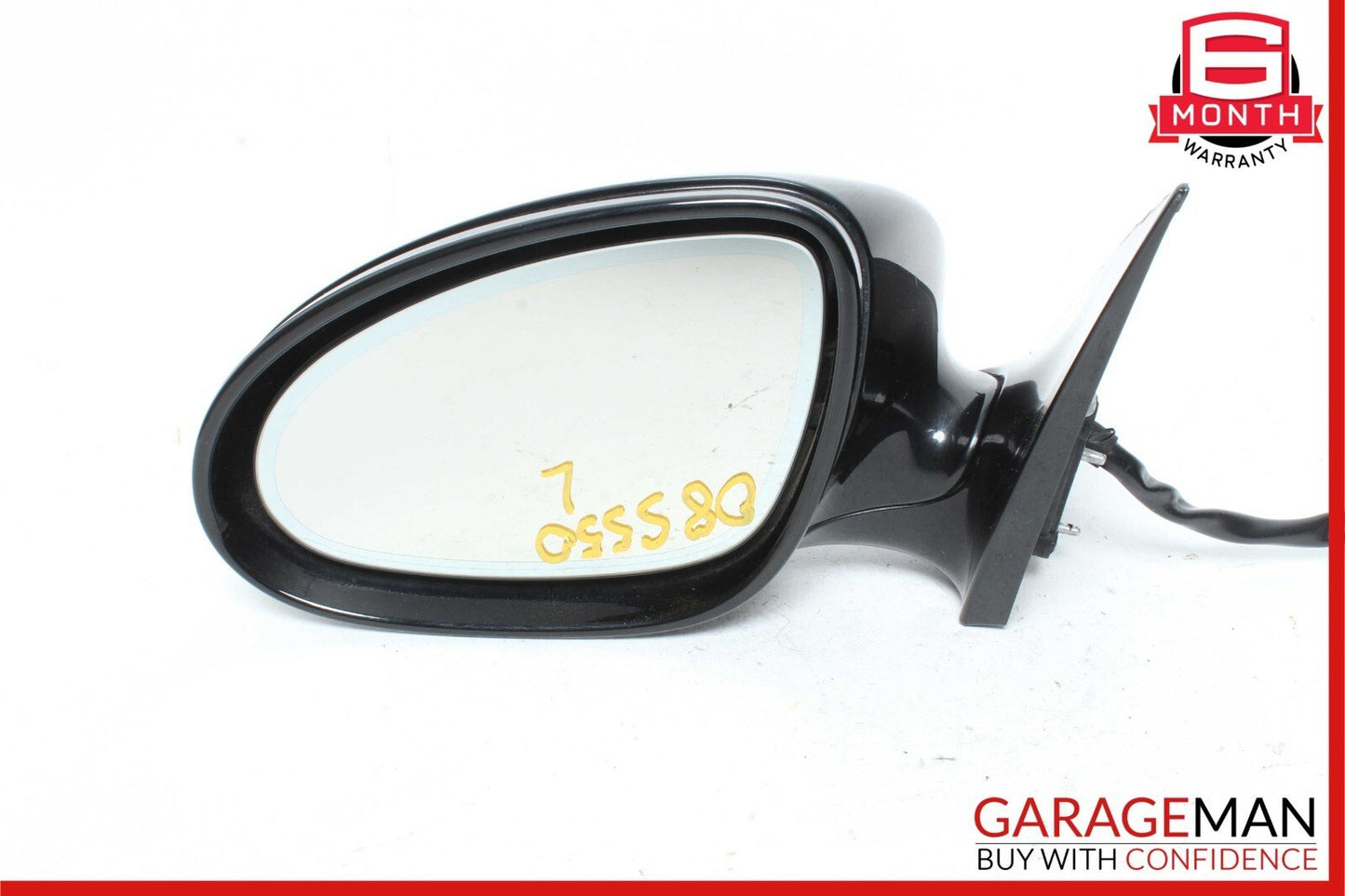 07-09 Mercedes W221 S550 S600 Front Left Side Mirror Door Rear View Black OEM