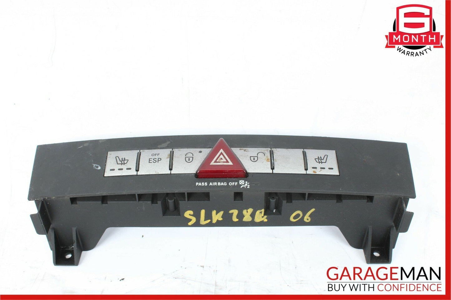05-08 Mercedes R171 SLK280 Dash Hazard Light Seat Heat ESP Lock Switch Control