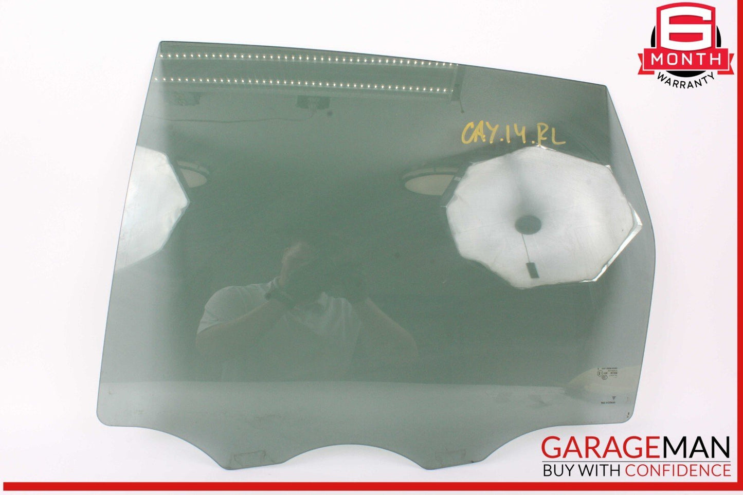 11-18 Porsche Cayenne 958 Rear Left Driver Side Door Window Glass OEM