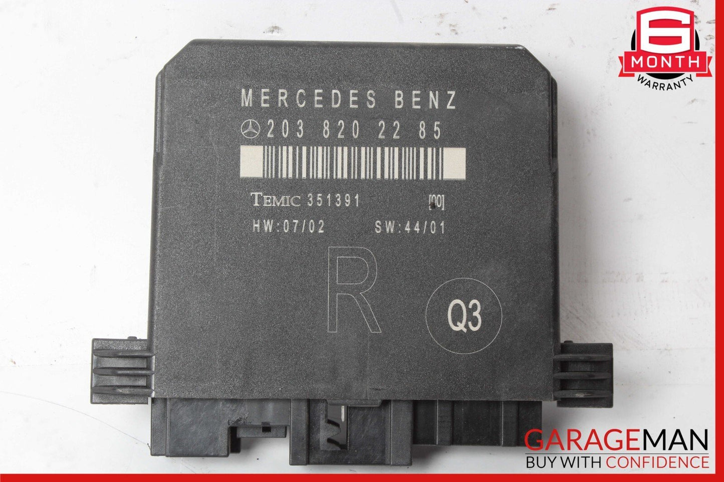 01-07 Mercedes-Benz C320 W203 Right Rear Door Control Module 2038202285 OEM