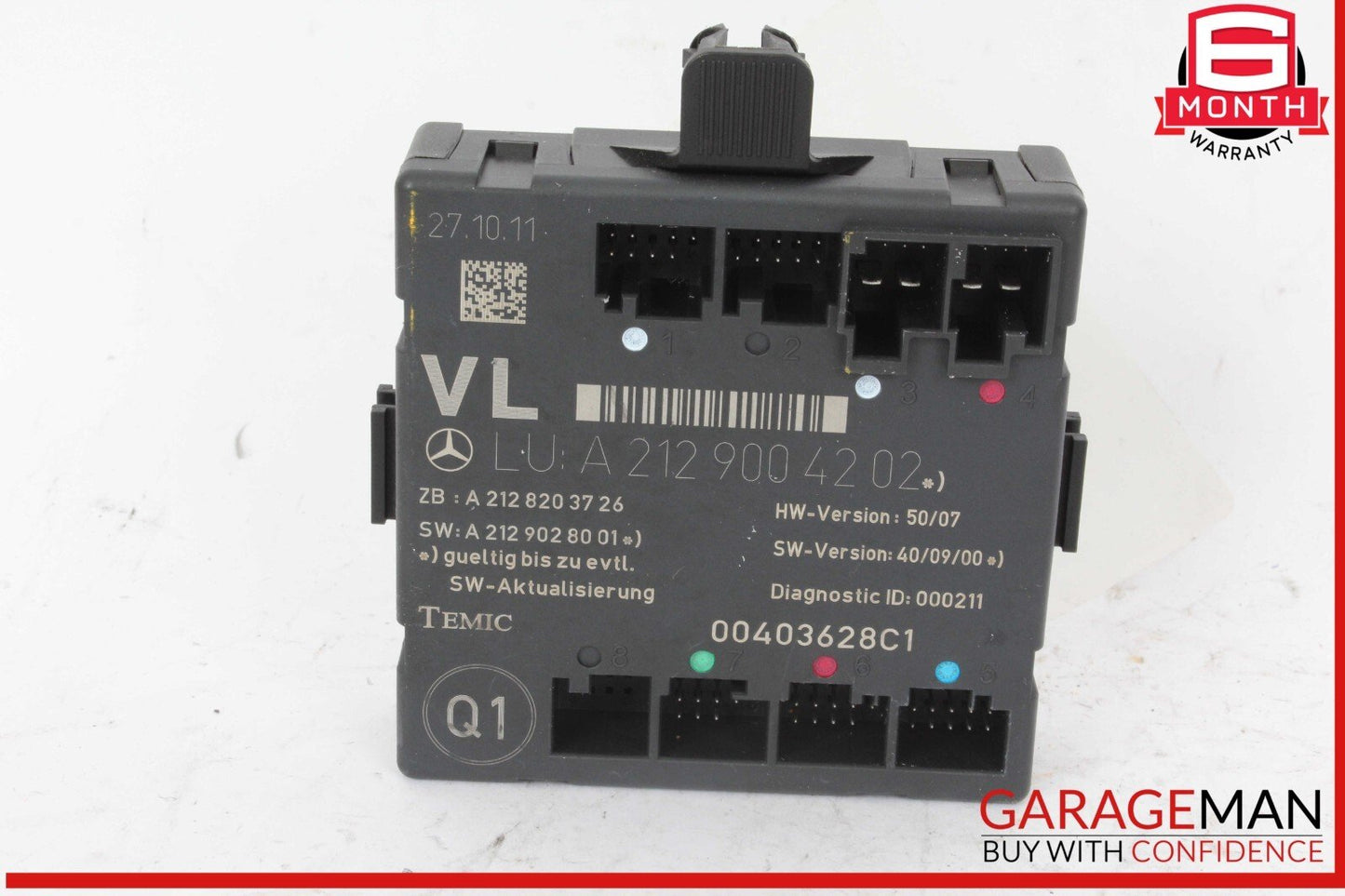 08-18 Mercedes W204 C250 C300 E350 Front Left Side Door Control Module Unit