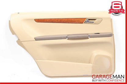 06-10 Mercedes W251 R350 Rear Left Side Complete Interior Door Panel Brown OEM