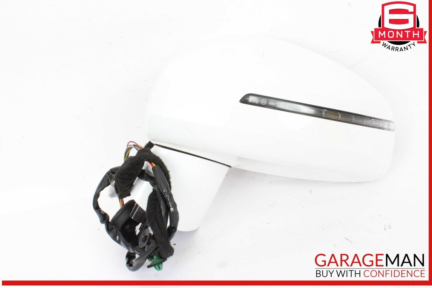 08-15 Audi TT TTS Front Left Driver Side Door Rear View Mirror White OEM