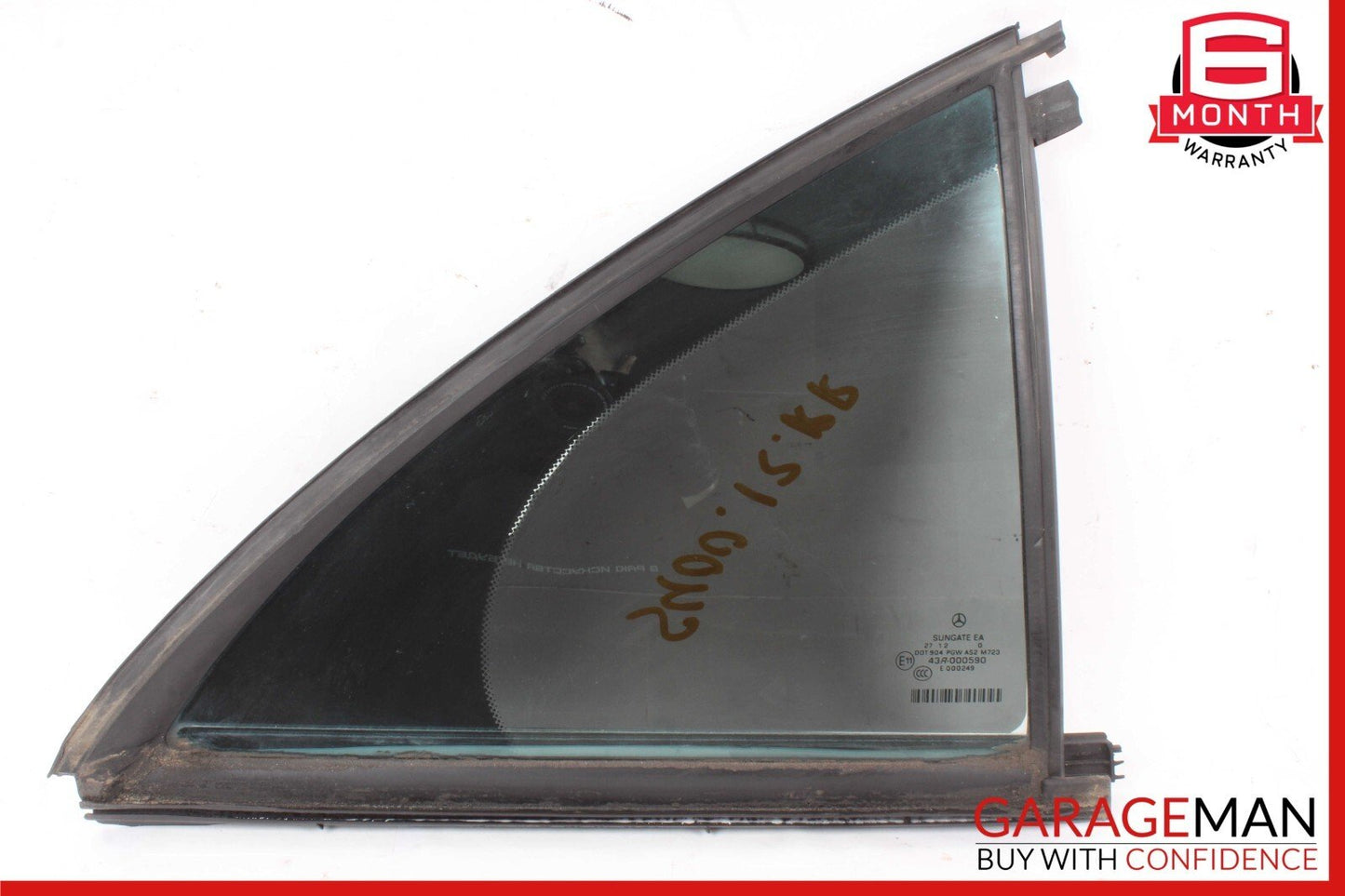 07-13 Mercedes W221 S400 S65 Quarter Window Glass Rear Right Passenger Side OEM