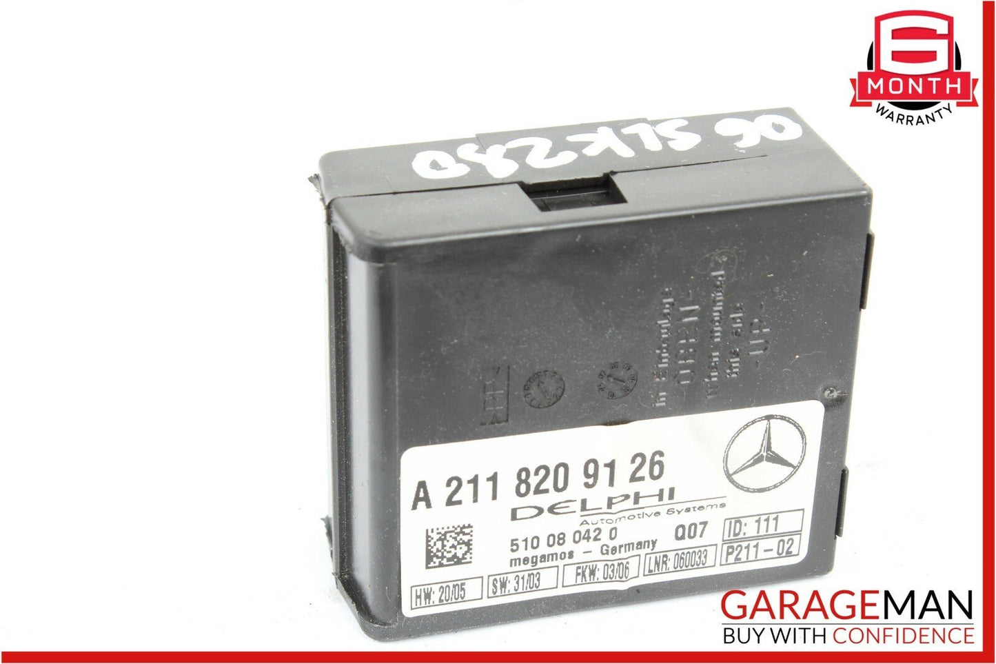 00-06 Mercedes SLK280 CL500 S430 S500 Anti Theft Alarm Sensor Control Module