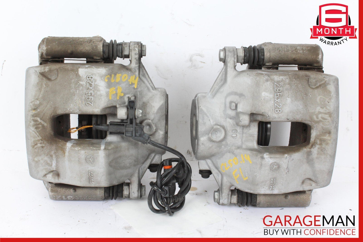 08-15 Mercedes W204 C250 Front Left & Right Side Brake Caliper Calipers Set OEM
