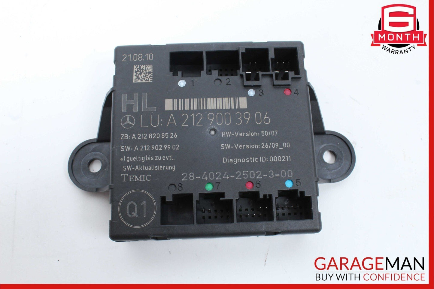 08-18 Mercedes W204 C300 E350 CLS550 Rear Left Side Door Control Module OEM