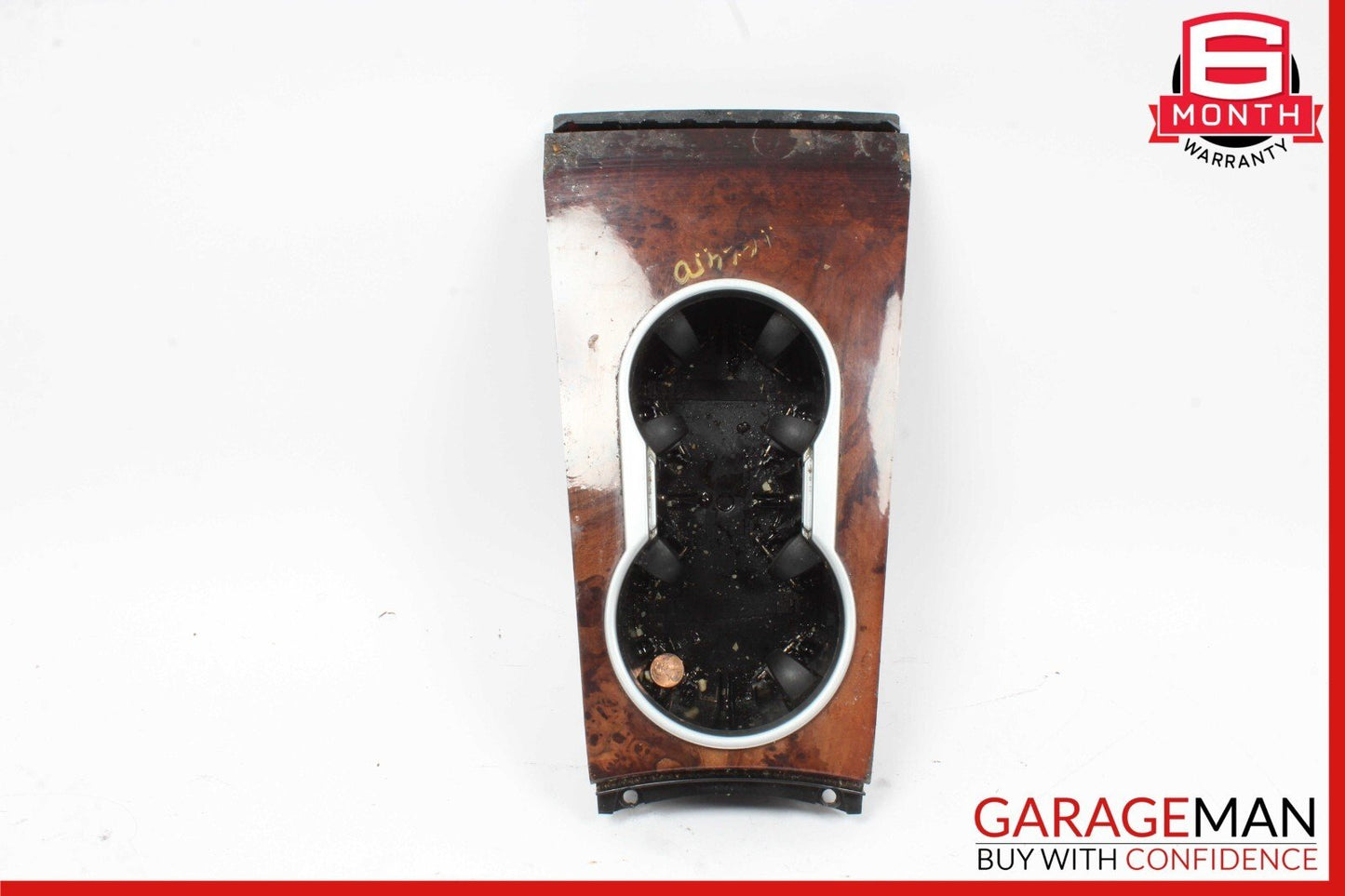 06-12 Mercedes X164 GL450 GL550 ML63 Center Console Cup Holder Compartment Wood