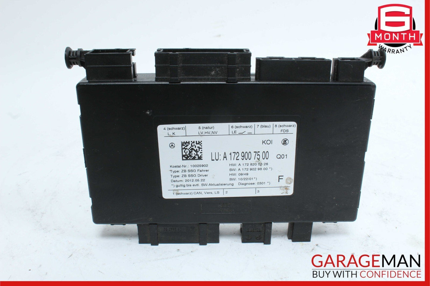 08-14 Mercedes W204 C250 CLS400 Front Left Seat Control Module 1729007500 OEM
