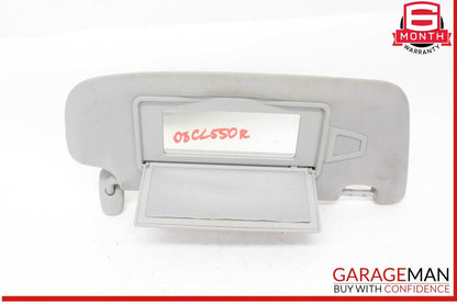 07-14 Mercedes W216 CL550 Front Right Passenger Side Sun Visor Sunvisor Gray OEM