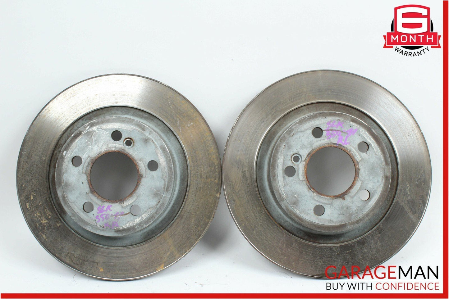 12-16 Mercedes R172 SLK350 Rear Right & Left Side Brake Rotor Disc Set