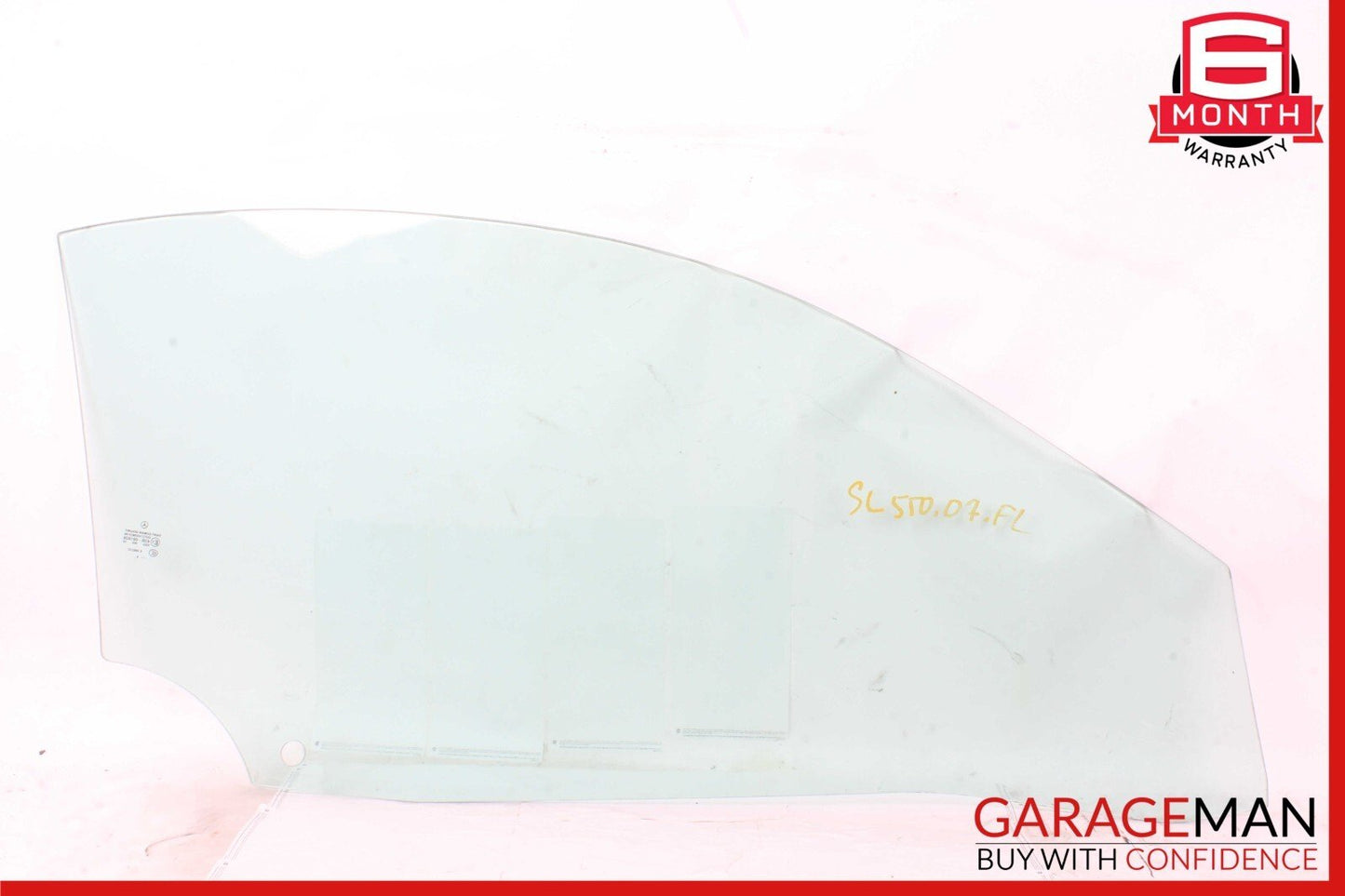 03-12 Mercedes R230 SL550 SL55 AMG Front Left Side Door Window Glass Clear