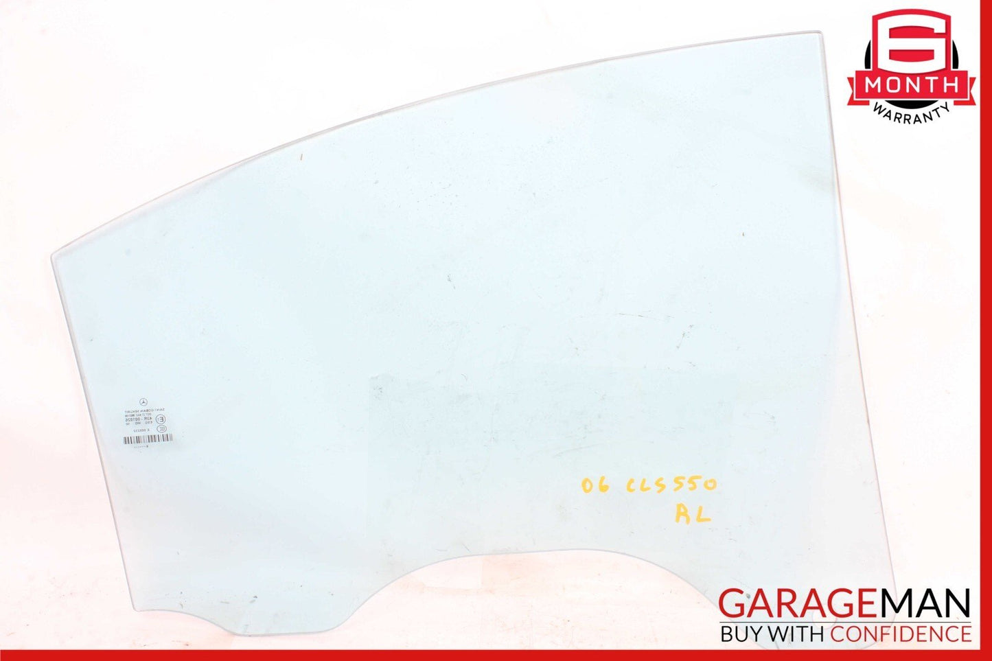 06-11 Mercedes W219 CLS550 CLS63 AMG Rear Left Side Door Window Glass Clear OEM