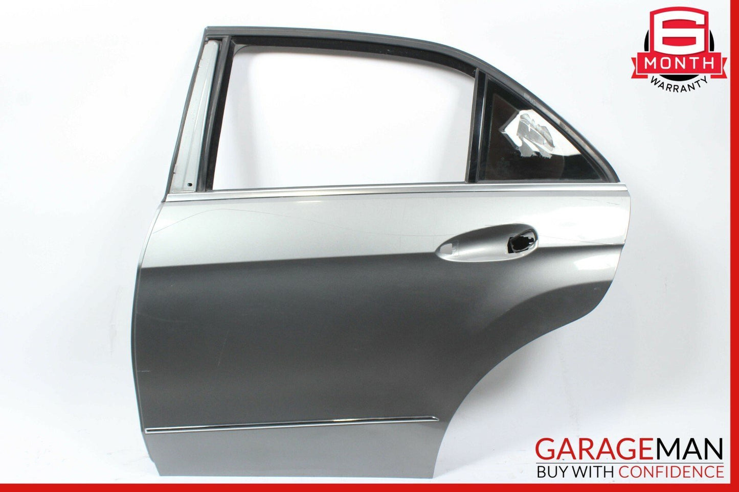 10-16 Mercedes W212 E350 Sedan Rear Left Driver Side Door Shell Palladium Silver