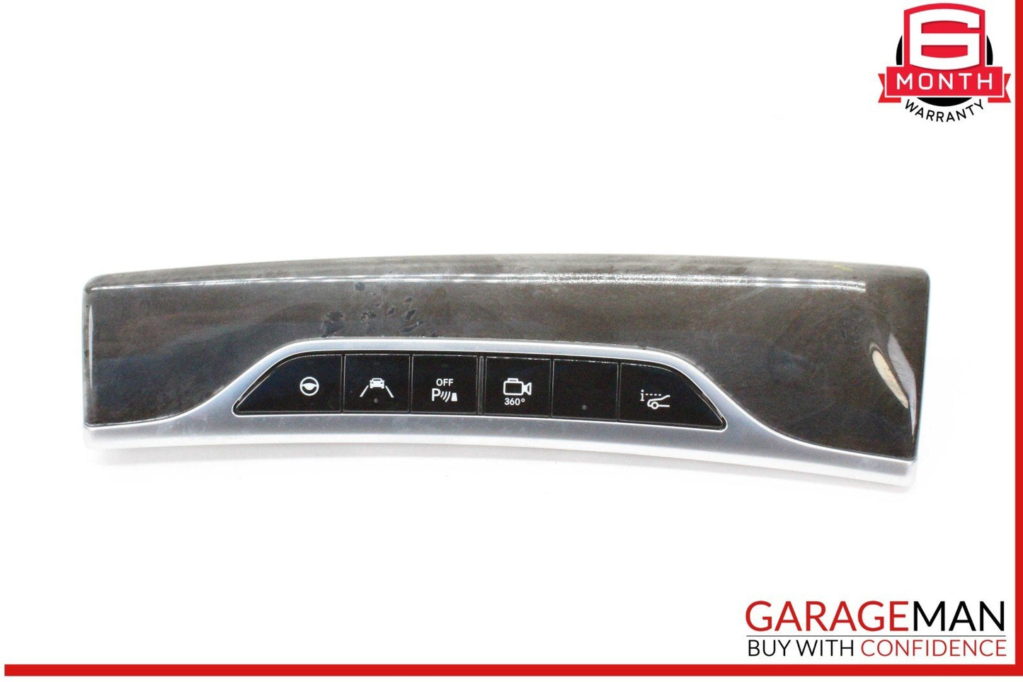 14-17 Mercedes W222 S550 S600 Front Dash Wood Panel w/ Park Assist Switch OEM