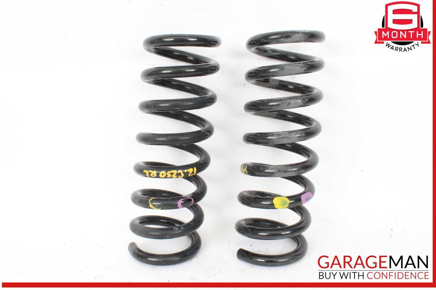 08-14 Mercedes W204 C250 Rear Right and Left Suspension Coil Spring Set OEM