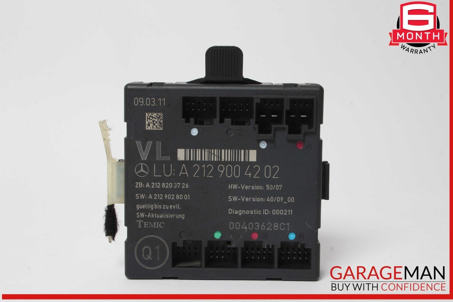 08-18 Mercedes W212 E350 Front Left Driver Side Door Control Module Unit OEM