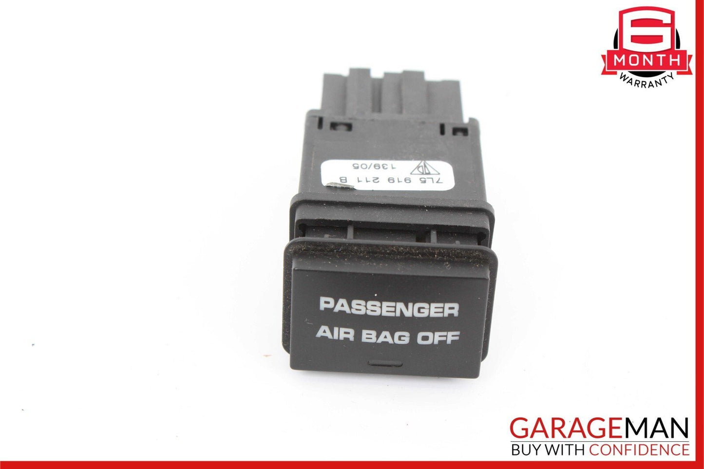 03-10 Porsche Cayenne Turbo Passenger SRS Bag Indicator Control Switch Button