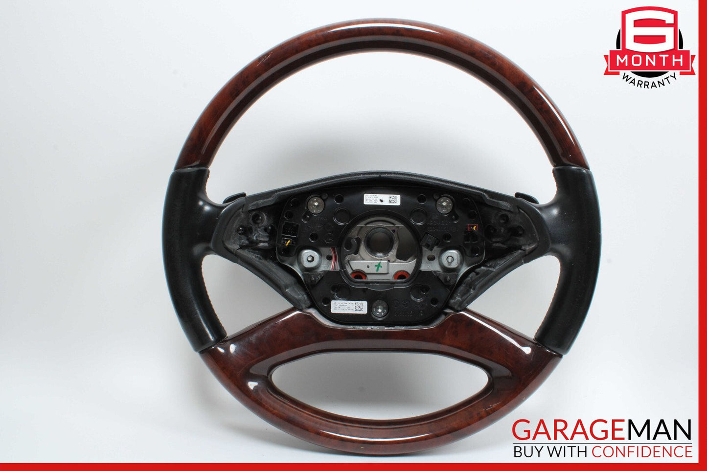 10-13 Mercedes W221 S550 S600 Steering Wheel w/ Paddle Shifters Black Wood OEM