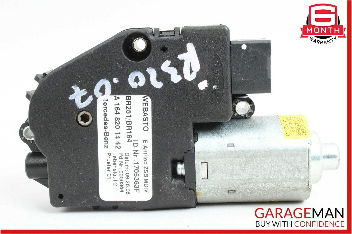 06-12 Mercedes R320 ML350 GL450 Pano Panoramic Sunroof Sun Roof Motor Unit
