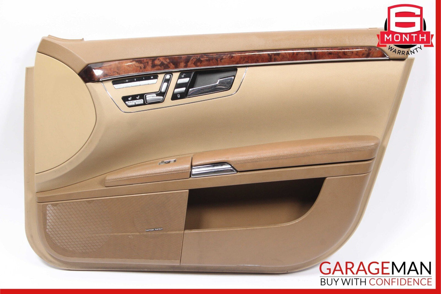 07-09 Mercedes W221 S550 Front Right Side Complete Interior Door Panel Brown OEM