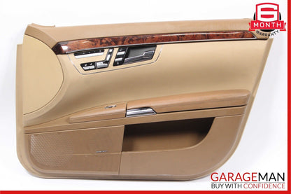 07-09 Mercedes W221 S550 Front Right Side Complete Interior Door Panel Brown OEM