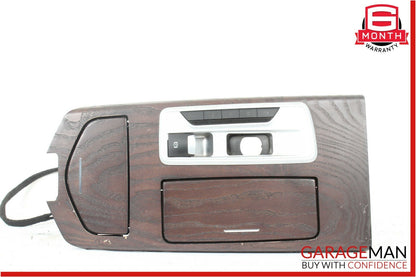 14-17 Maserati Ghibli Center Console Cupholder Armrest Ashtray Compartment Wood