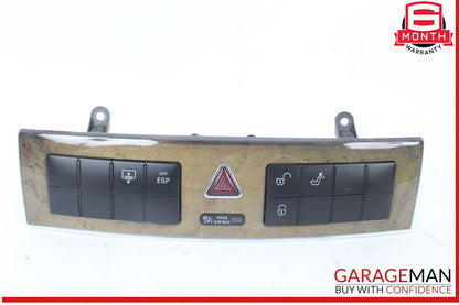 05-07 Mercedes W203 C230 Dashboard Dash Control Switch Panel Trim Wood OEM