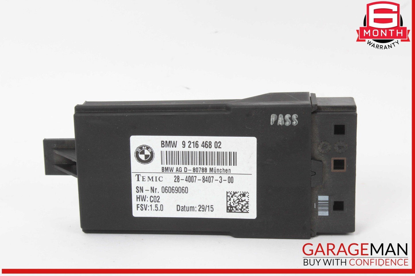 14-18 BMW X5 Front Right Seat Heating Control Unit Module 921646802 OEM