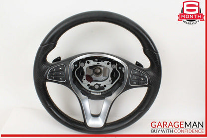 14-19 Mercedes W117 CLA250 Steering Wheel w/ Paddle Shifters Black OEM
