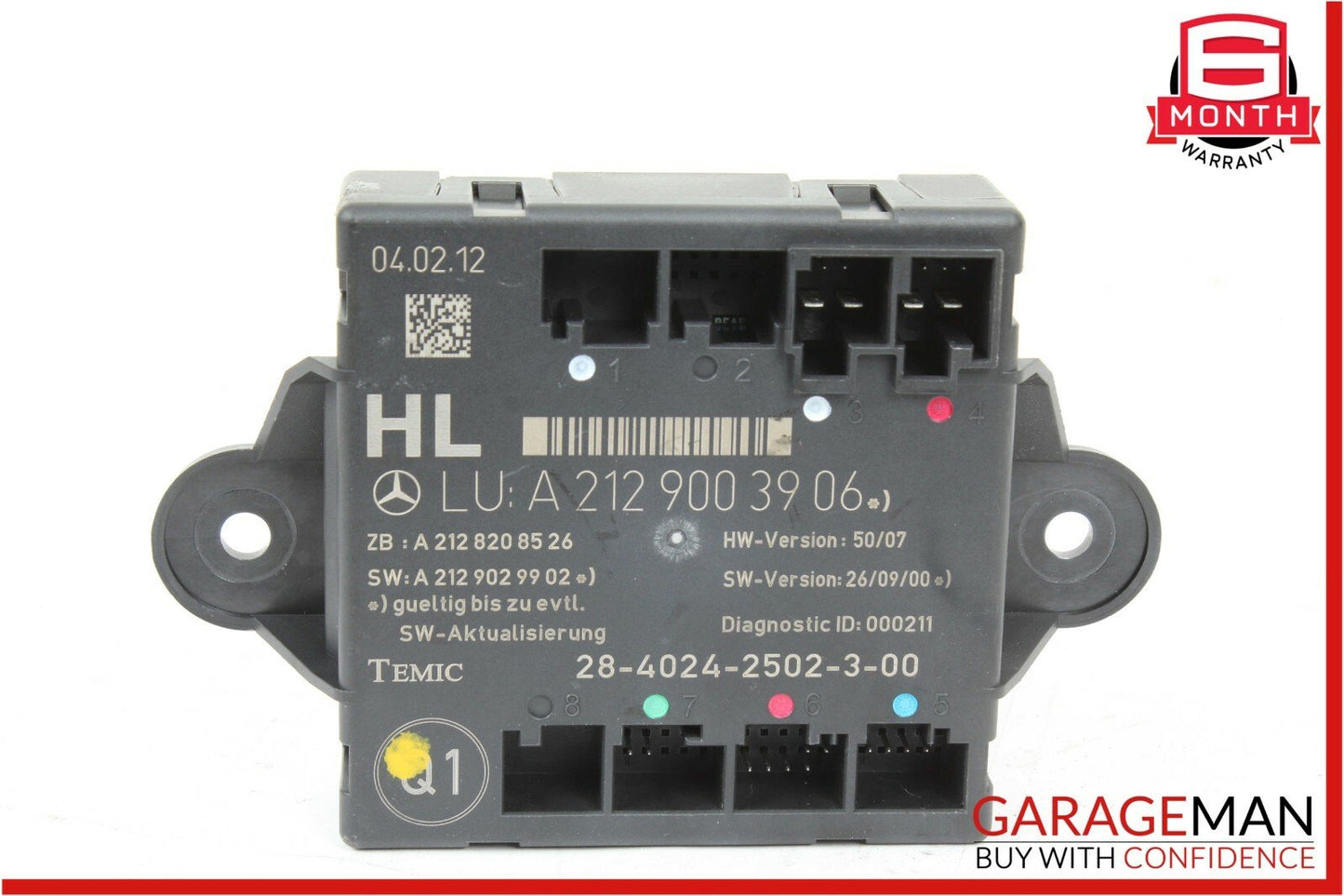08-14 Mercedes W204 C250 Rear Left Driver Side Door Control Module Unit OEM