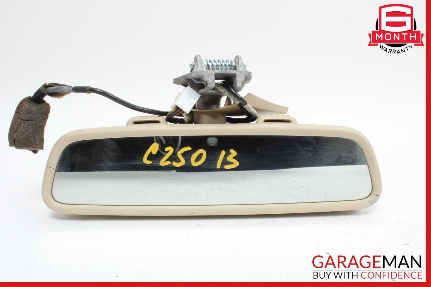 08-14 Mercedes W204 C300 C250 Front Top Upper Rear View Mirror Assy Beige OEM