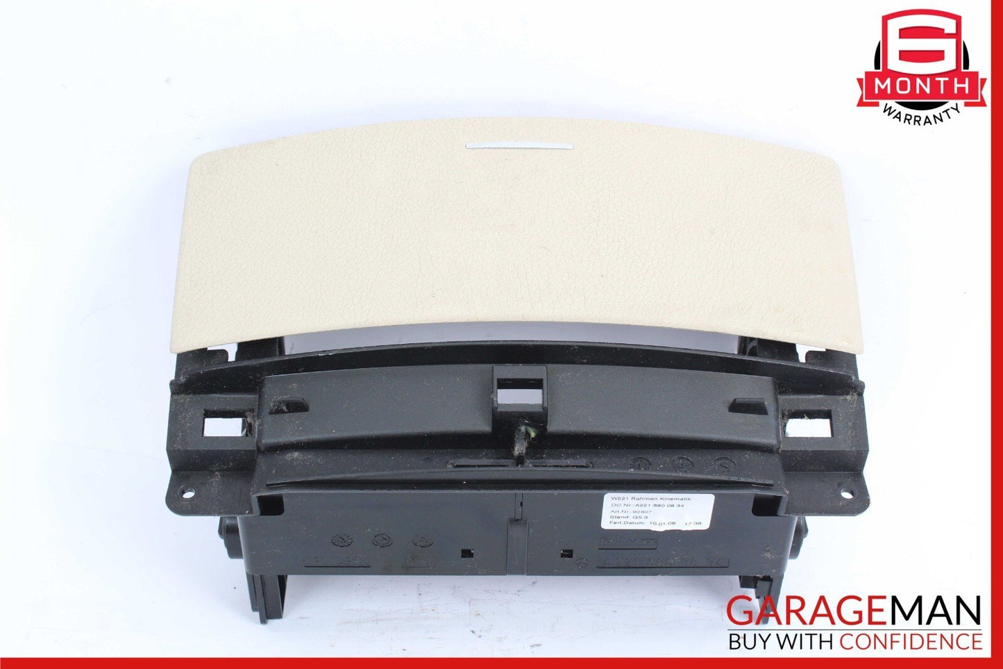 07-09 Mercedes W221 S550 S450 Center Console Dashboard CD Player Cover Beige OEM