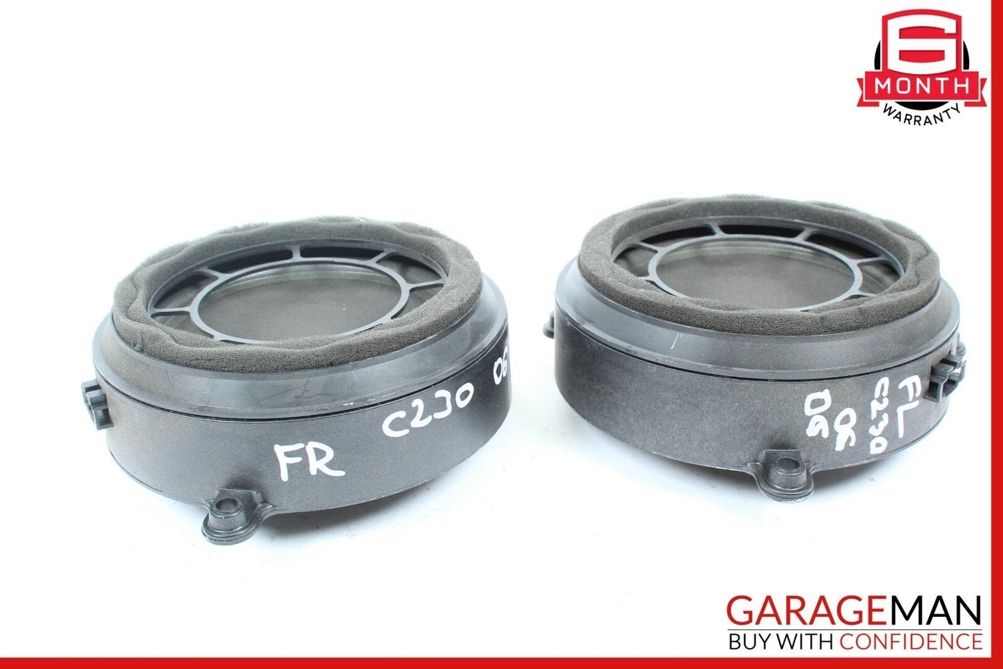 01-07 Mercedes W203 C230 Front Right & Left Side Door Sound Audio Speakers Set