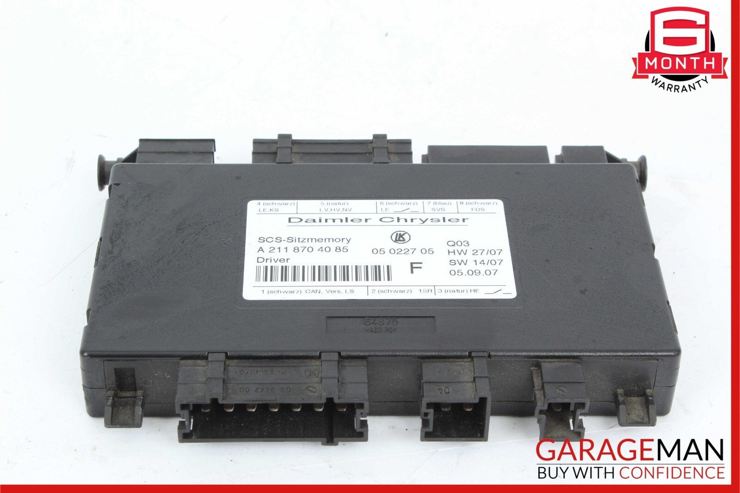 03-11 Mercedes W211 E350 CLS500 SLK280 Front Left Side Seat Control Module OEM
