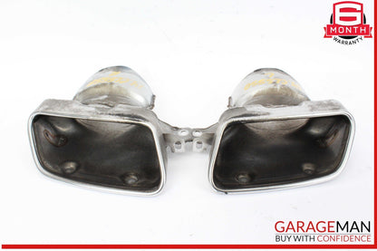 10-18 Mercedes W218 CLS550 E550 Rear Exhaust Muffler Tip Tips Set of 2 Pc OEM