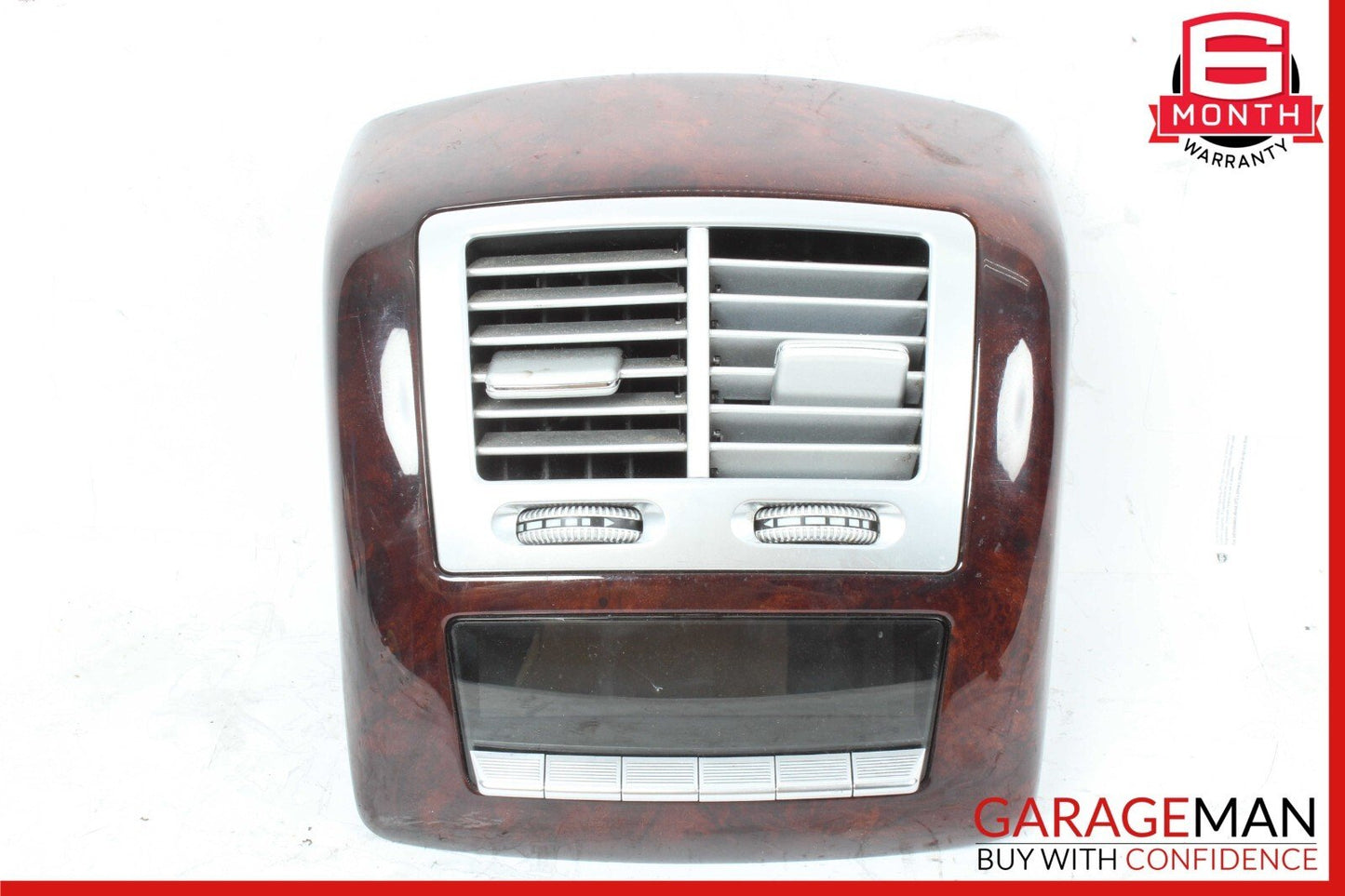 07-13 Mercedes W221 S550 S350 Rear Center Console AC A/C Air Vent Trim Wood OEM