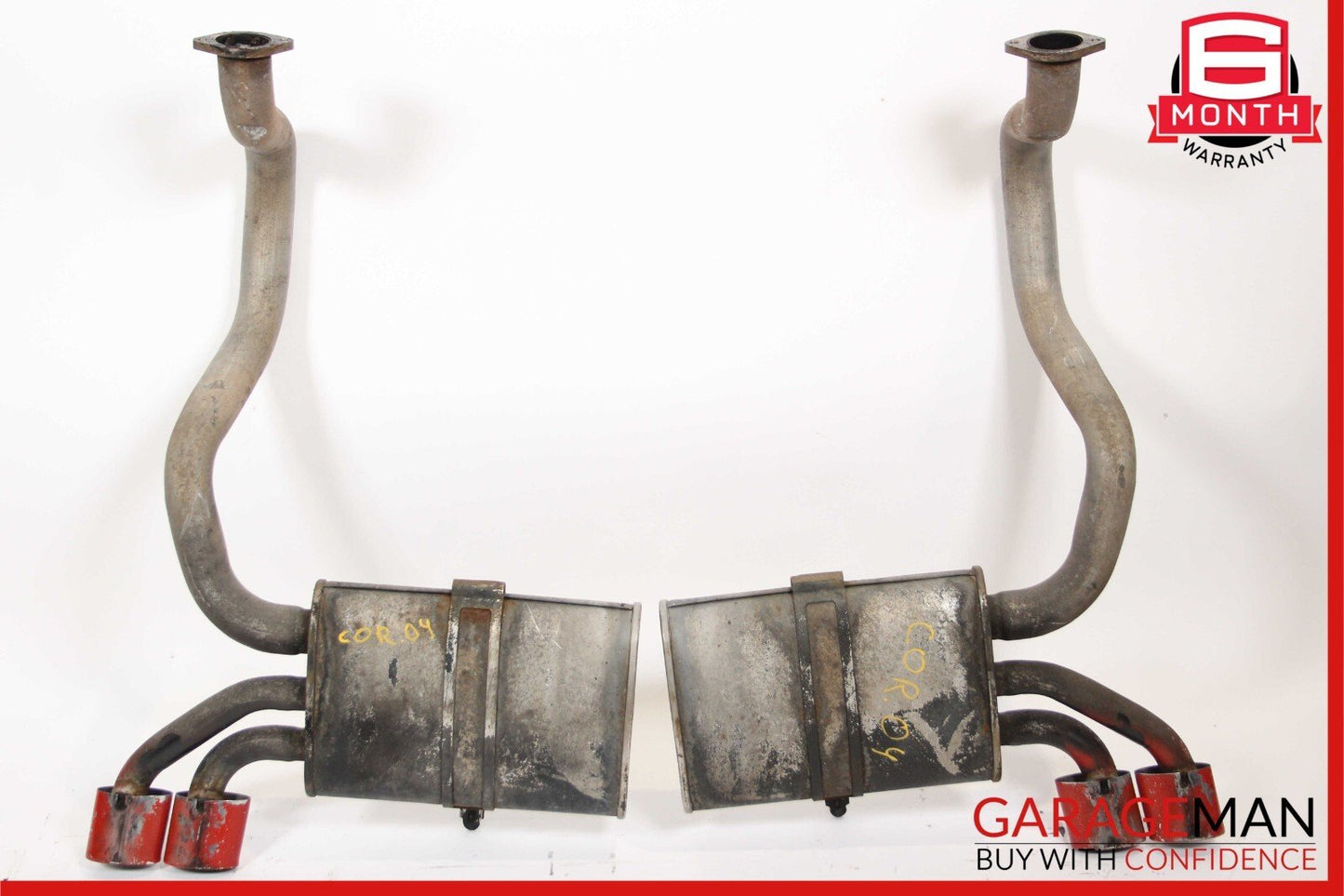 97-04 Chevy Corvette C5 Rear Right & Left Exhaust System Muffler Tips Assembly