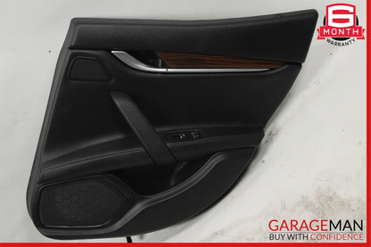 14-17 Maserati Ghibli Rear Right Side Interior Door Trim Panel Assembly Black