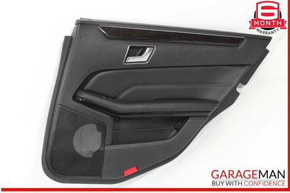 14-16 Mercedes W212 E350 E550 Rear Right Interior Door Panel Leather Black OEM