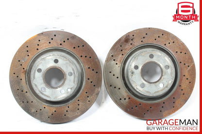 03-06 Mercedes R230 SL500 Front Left & Right Brake Rotors Disc Set of 2 Drilled