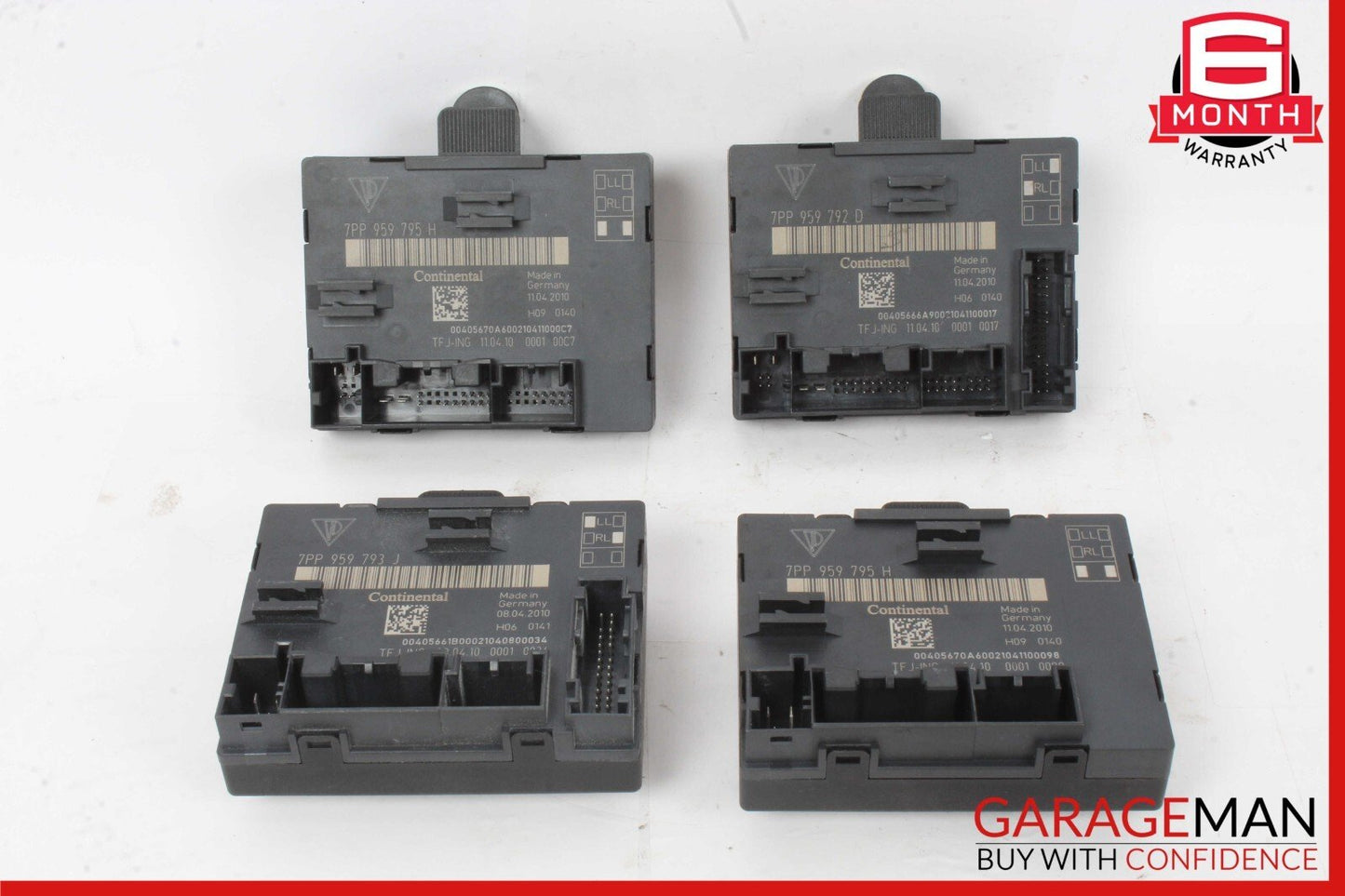 10-16 Porsche Panamera 970 Front & Rear Door Control Module Unit Set of 4 Pc OEM