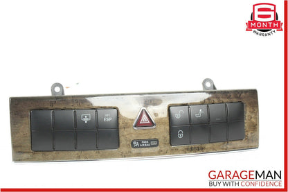 05-07 Mercedes W203 C230 Dash Hazard Light Door Lock Switch Controller Walnut