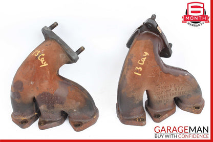 11-18 Porsche Cayenne 958 Motor Engine Left & Right Exhaust Manifold Set of 2