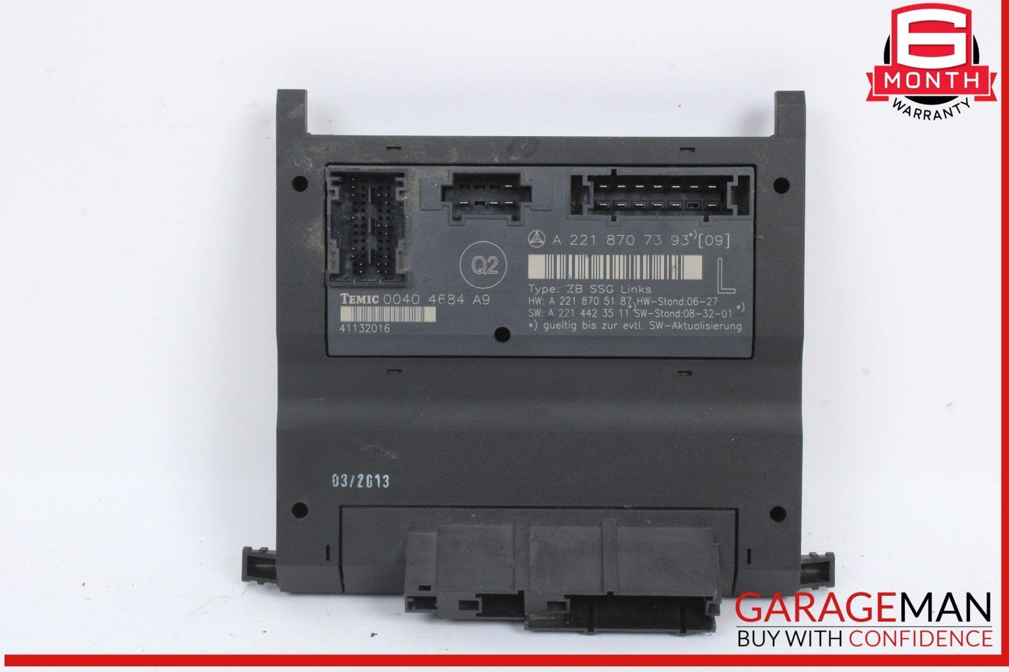 07-13 Mercedes W221 S550 Front Left Driver Side Under Seat Control Module OEM