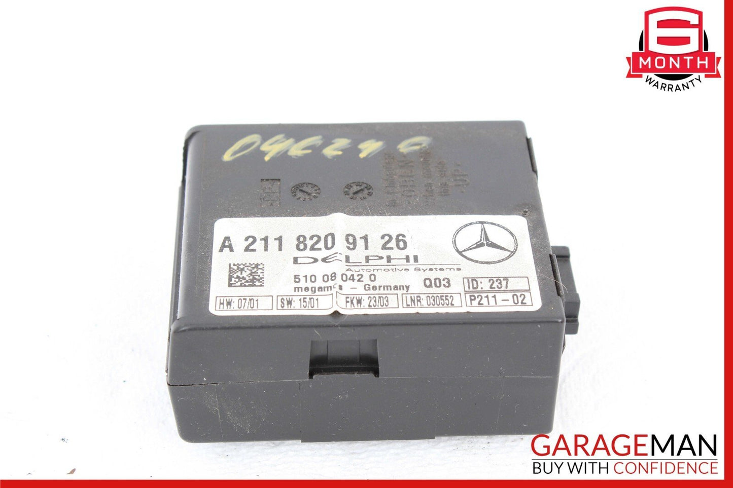 00-11 Mercedes W203 C240 SL500 CL600 Anti Theft Alarm Control Module Unit OEM