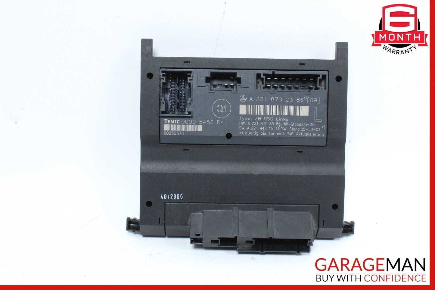 07-13 Mercedes W221 S500 S550 Front Left Side Under Seat Controller Module Unit