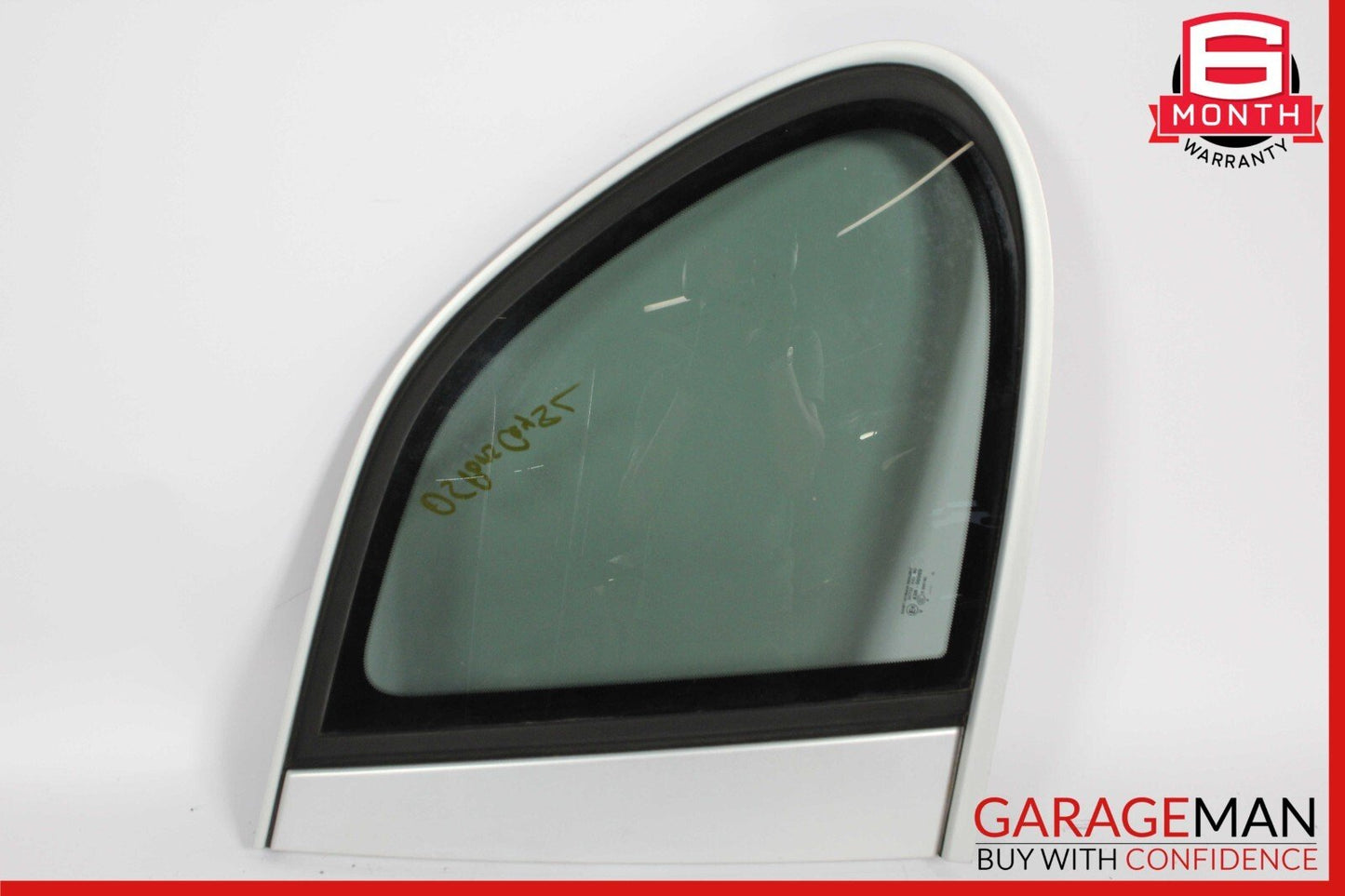 03-10 Porsche Cayenne 955 958 Rear Left Driver Door Quarter Window Glass Gray