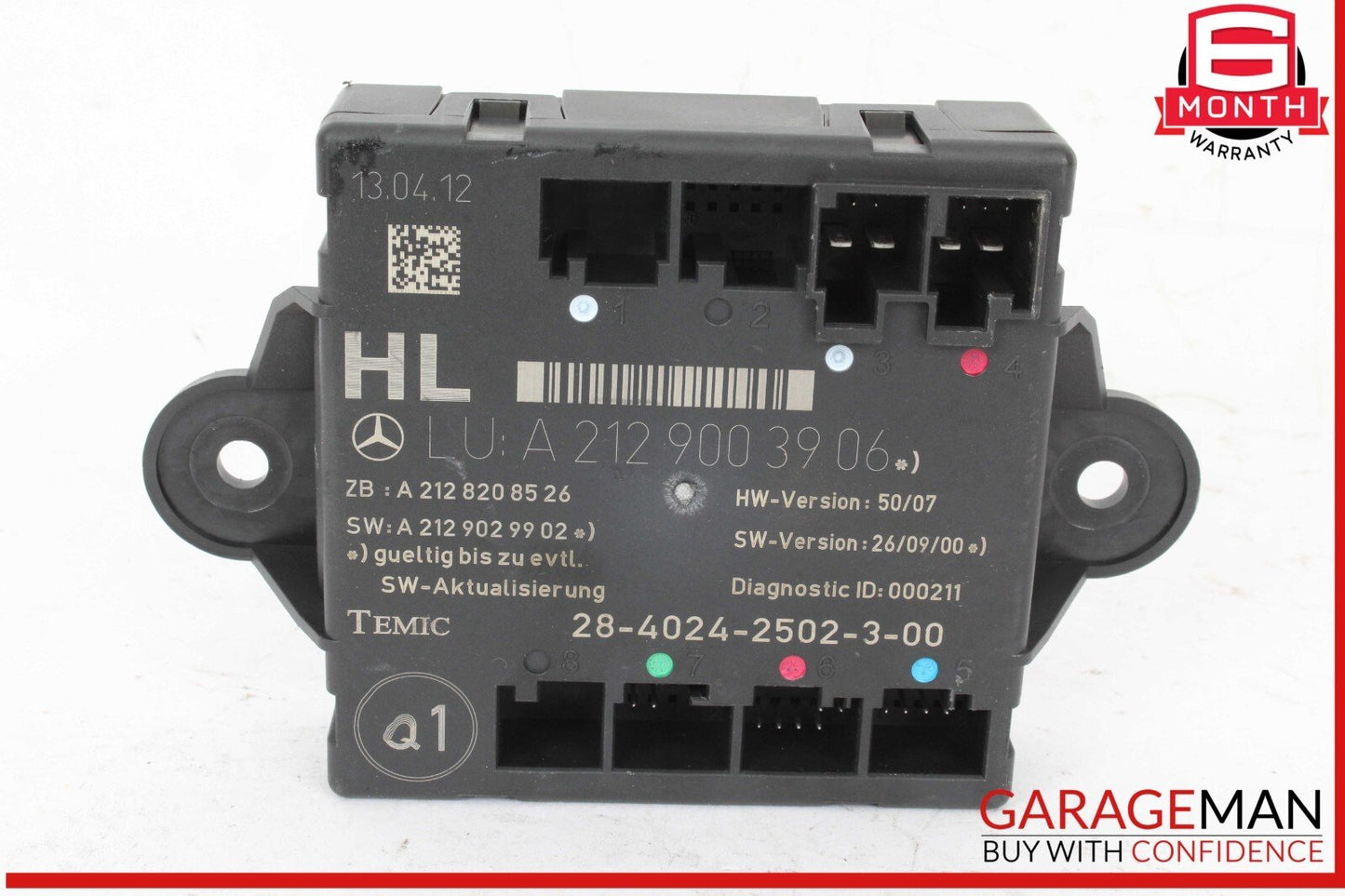 08-16 Mercedes W212 E350 C350 Rear Left Side Door Control Module 2129003906 OEM