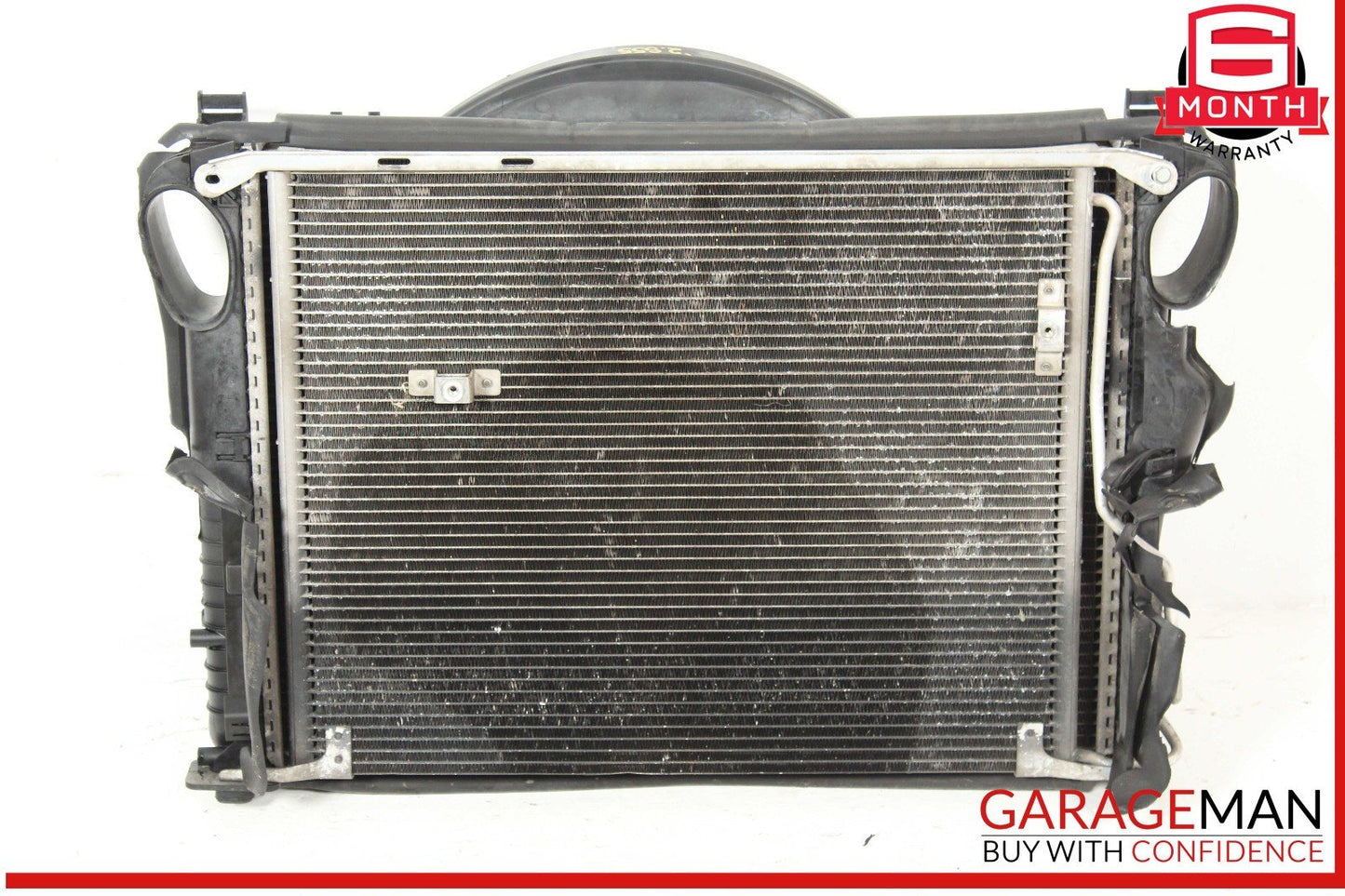 02-06 Mercedes W220 S55 CL55 Engine Motor Cooling Fan Shroud w/ Radiator OEM
